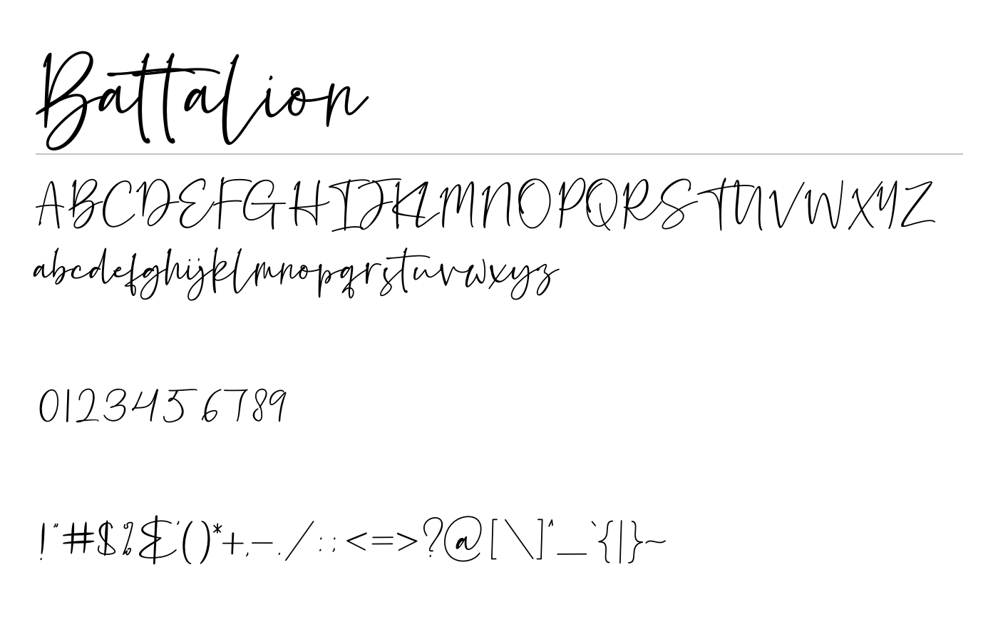 Battalion Font preview