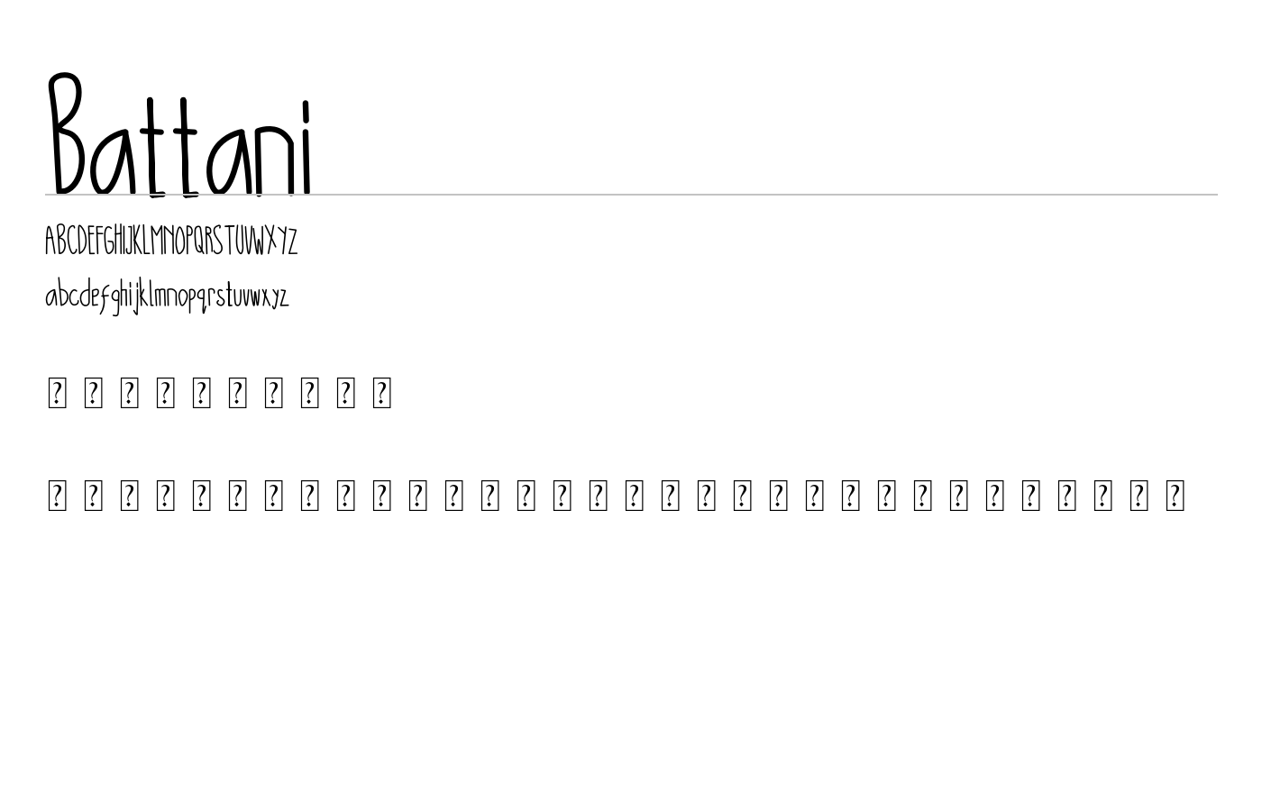 Battani Font preview