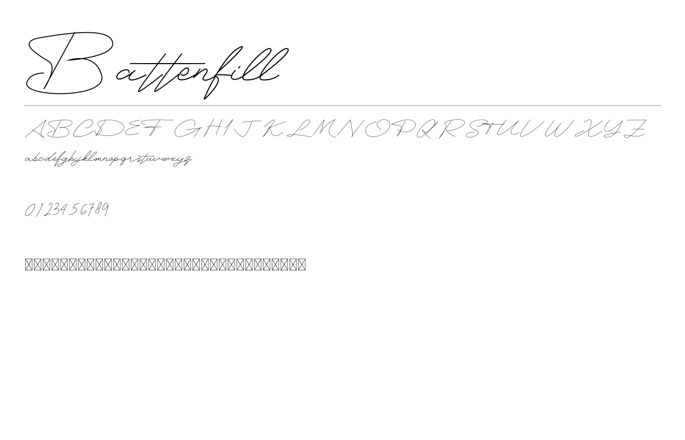Battenfill Font preview