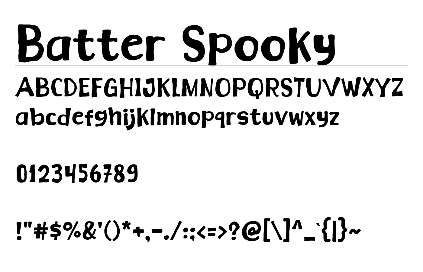 Batter Spooky Font preview