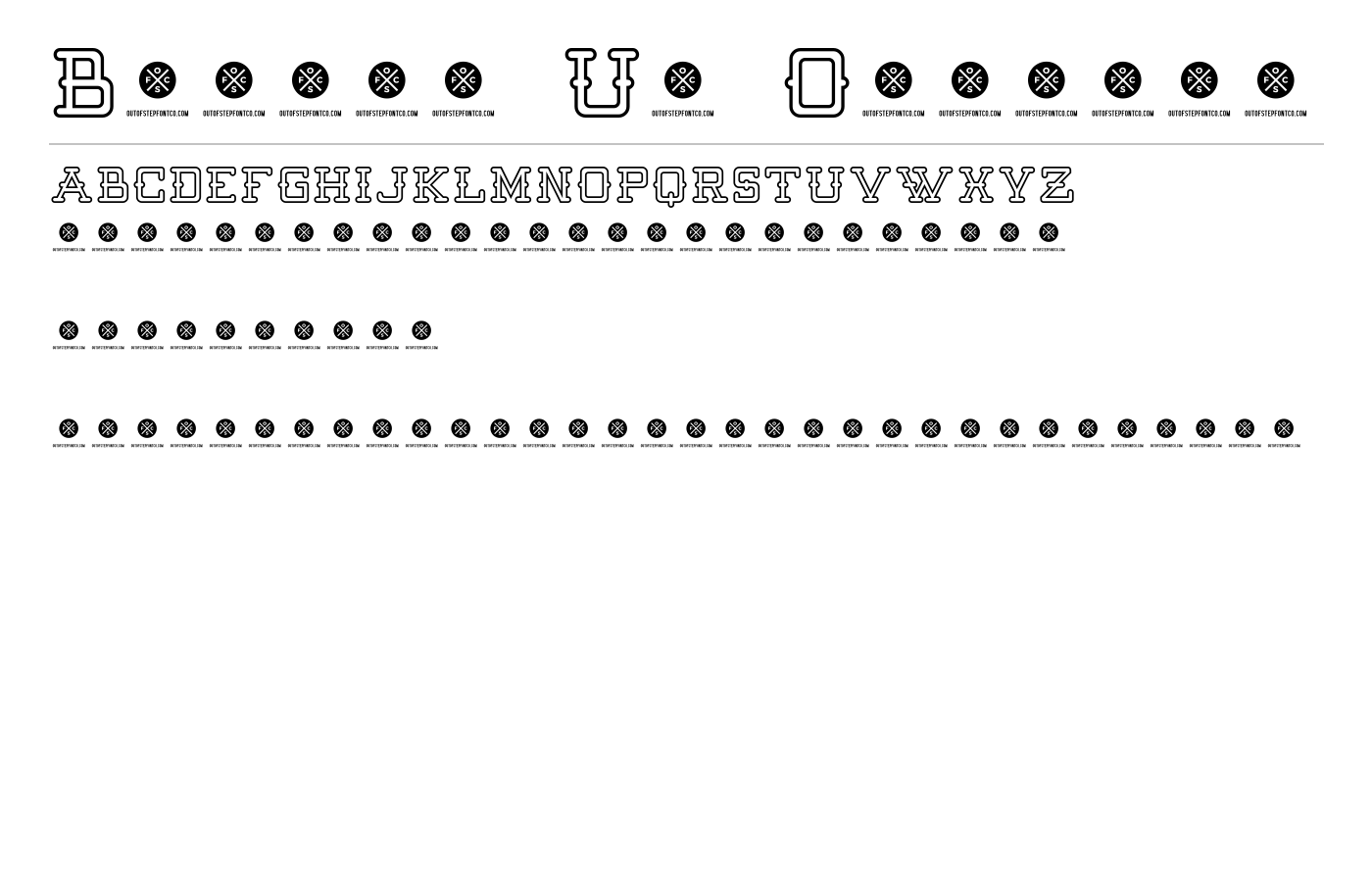 Batter Up Outline Font preview