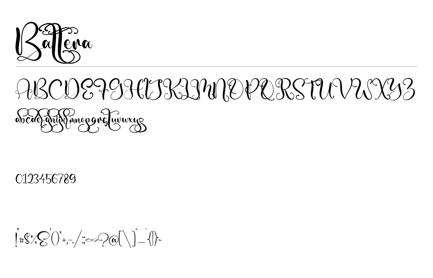 Battera Font preview
