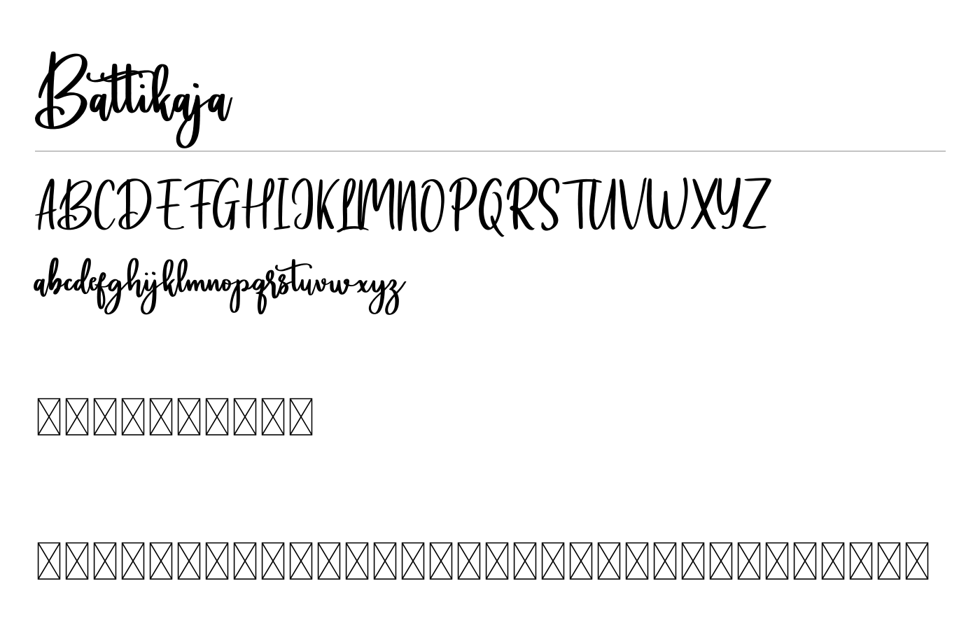 Battikaja Font preview