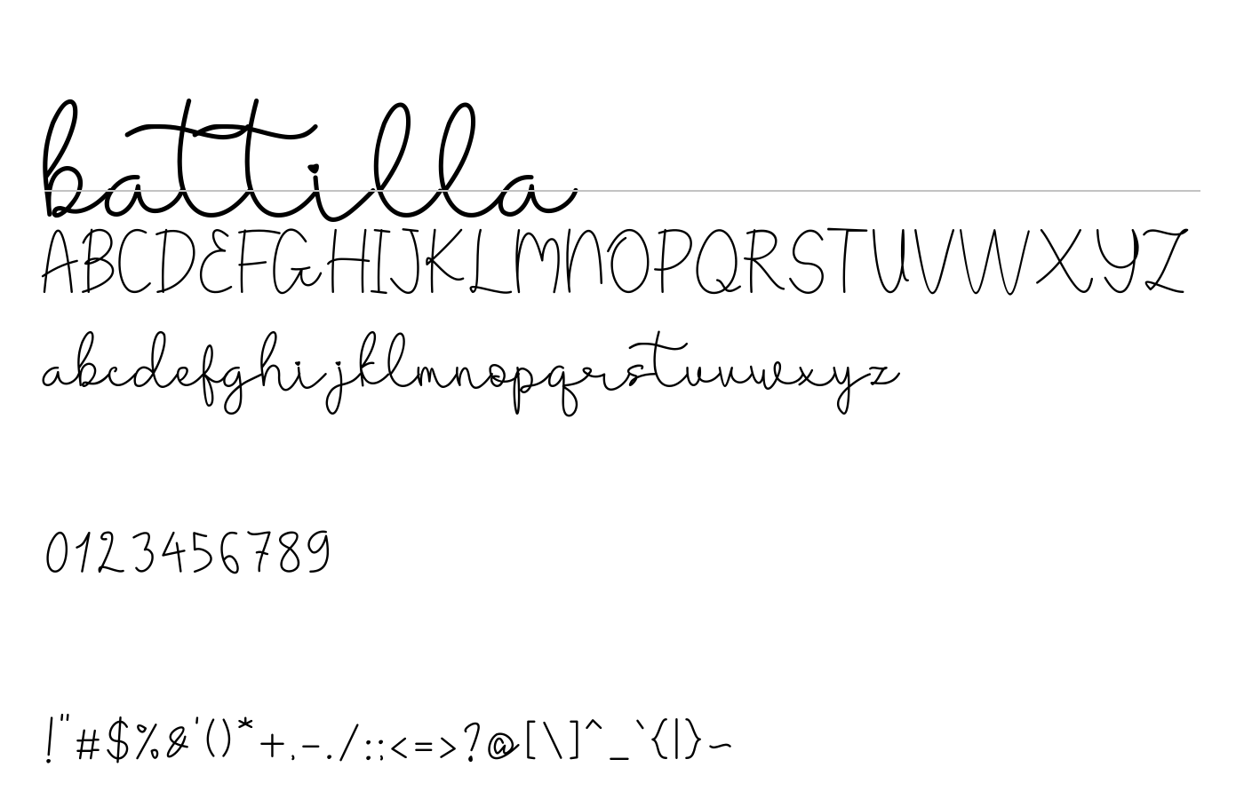 Battilla Font preview