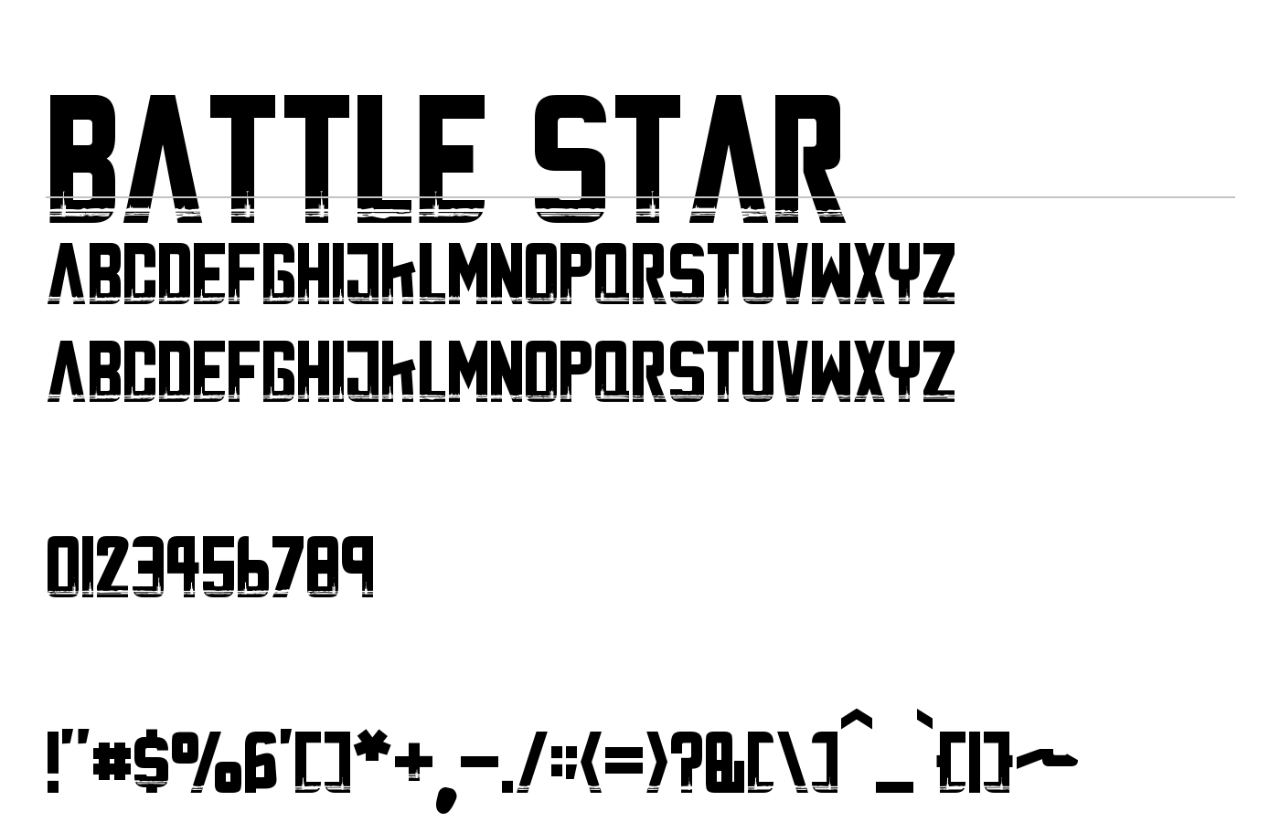 Battle Star Font preview