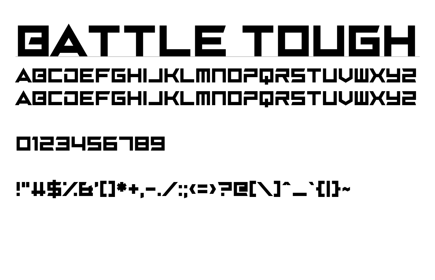 Battle Tough Font preview