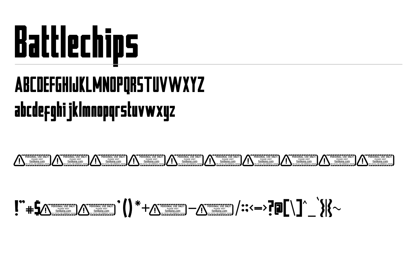 Battlechips Font preview