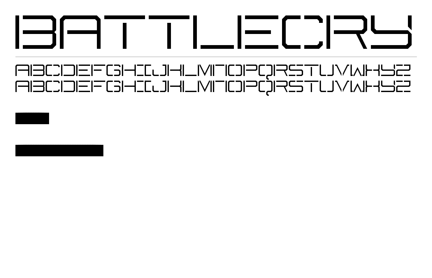 Battlecry Font preview