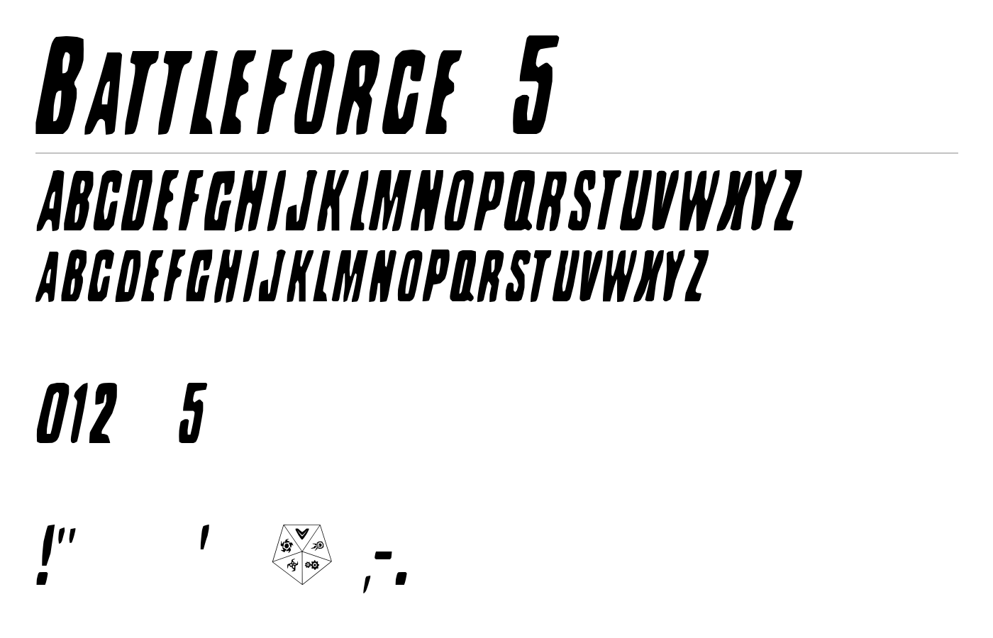 Battleforce 5 Font preview