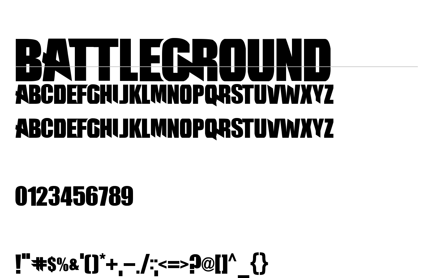Battleground Font preview