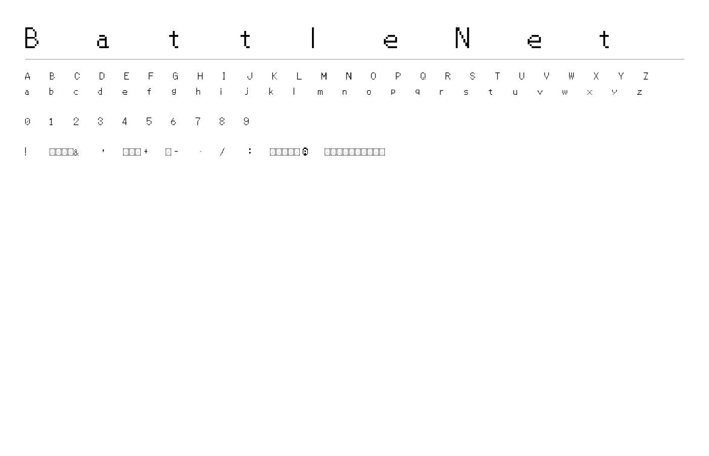 BattleNet Font preview