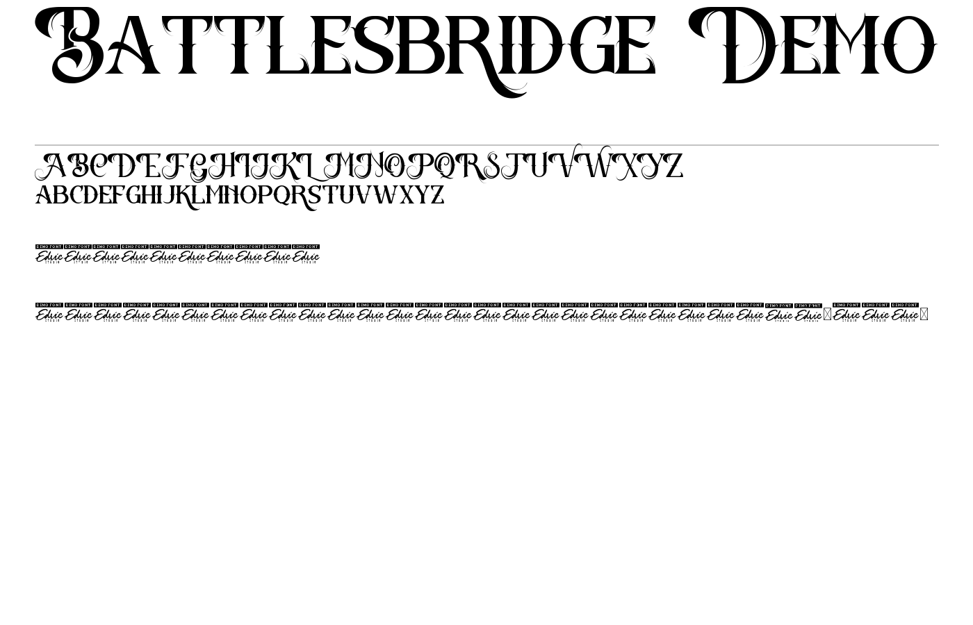 Battlesbridge Demo Font preview