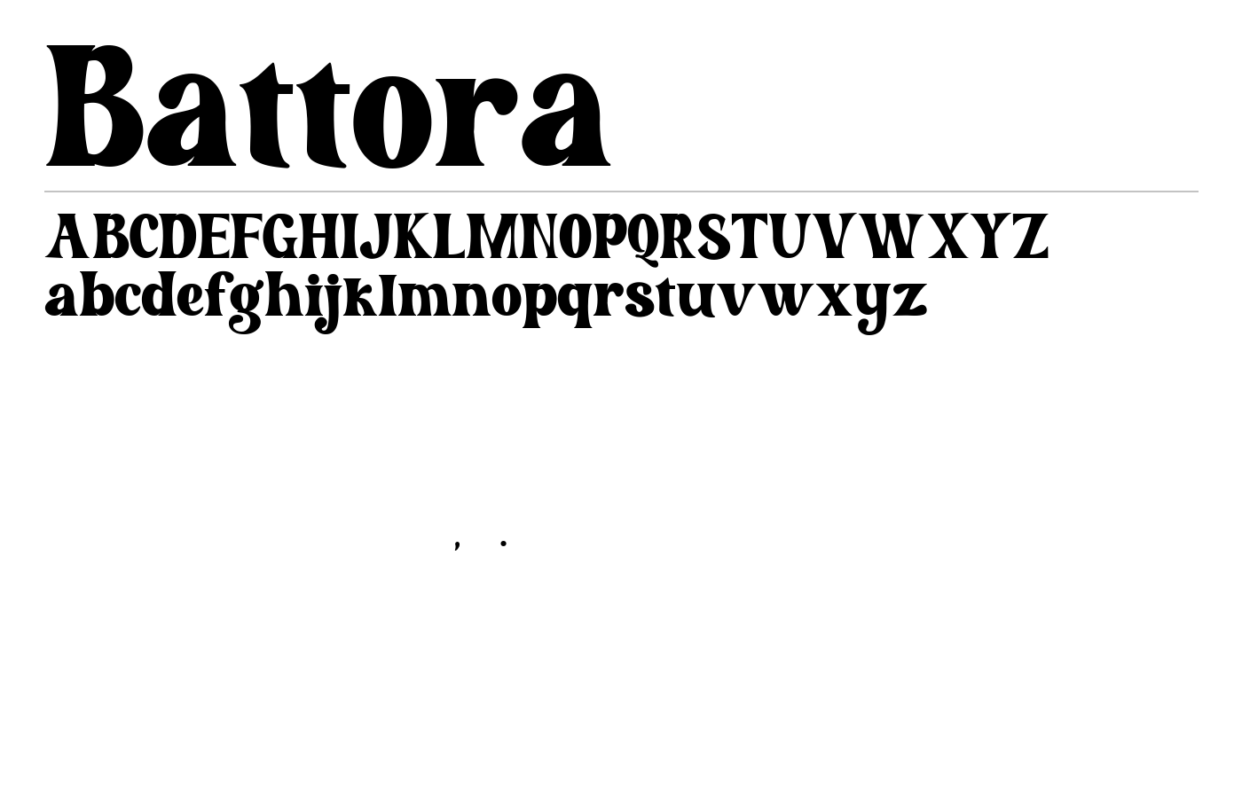 Battora Font preview