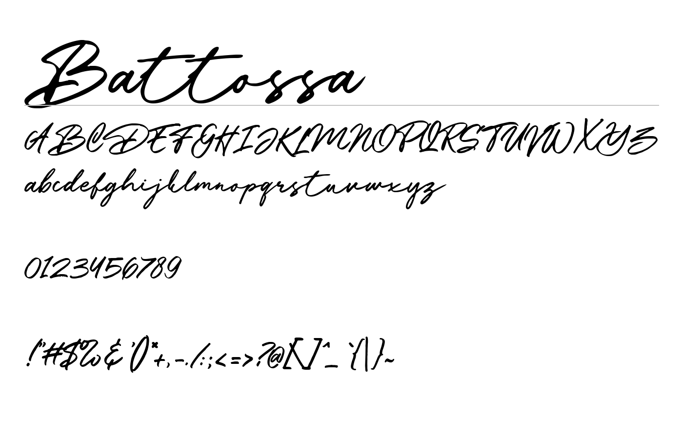 Battossa Font preview