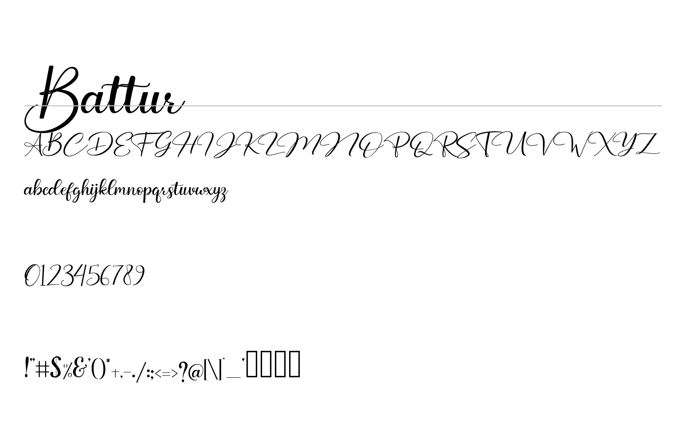 Battur Font preview