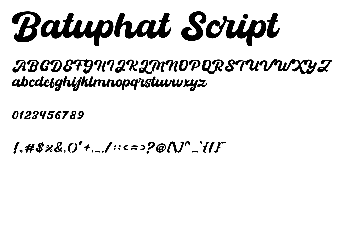 Batuphat Script Font preview