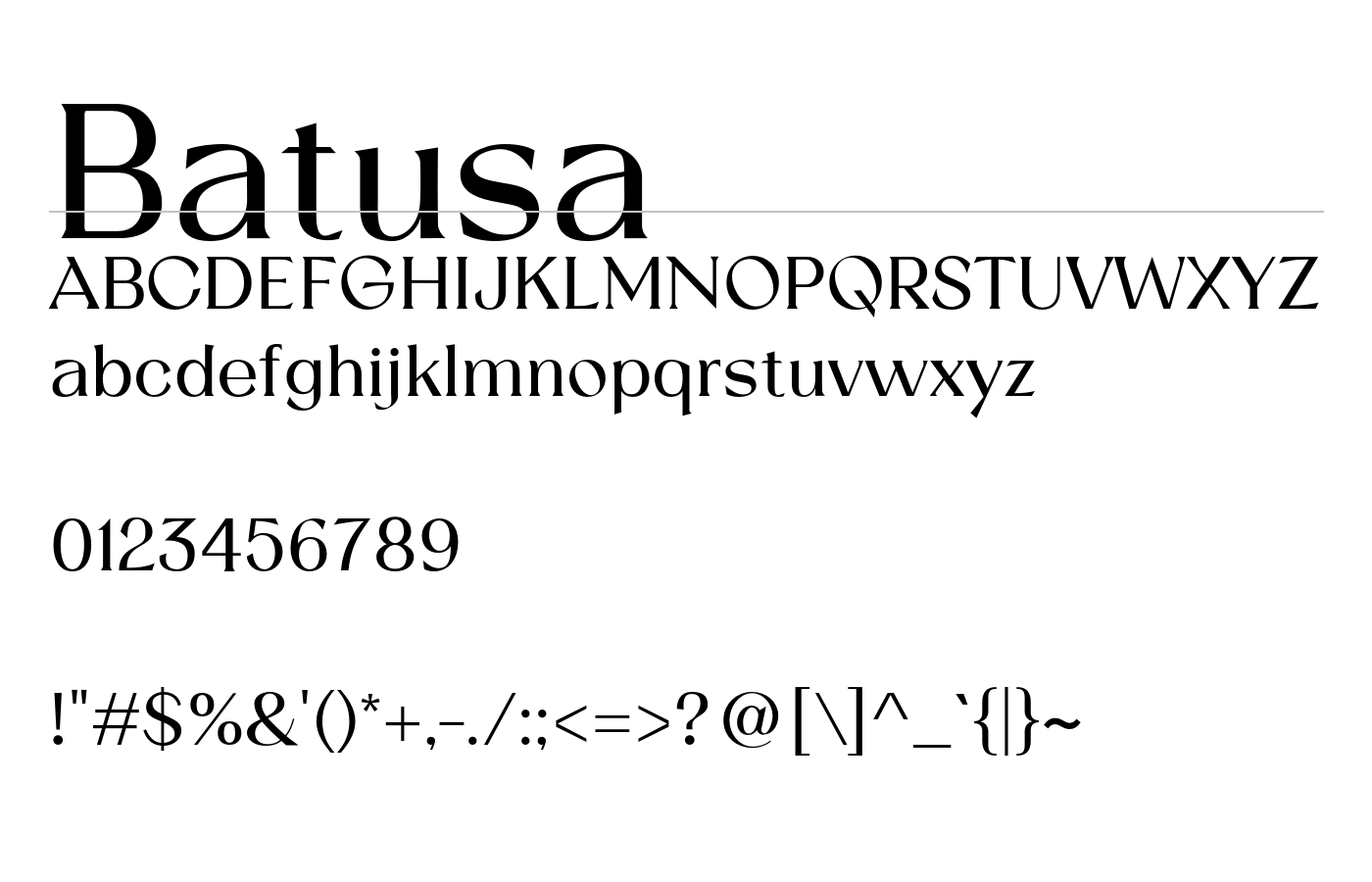Batusa Font preview