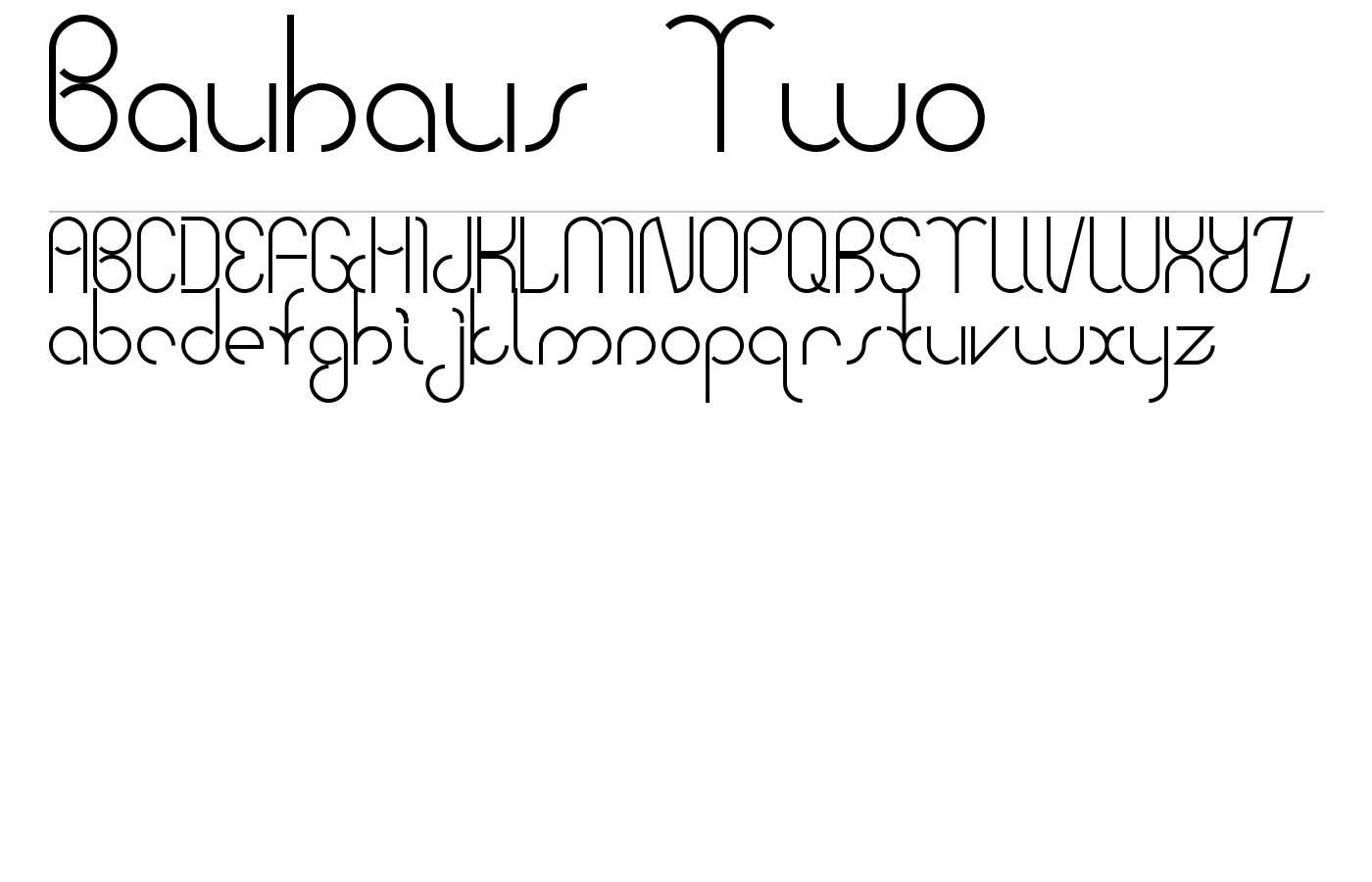 Bauhaus Two Font preview