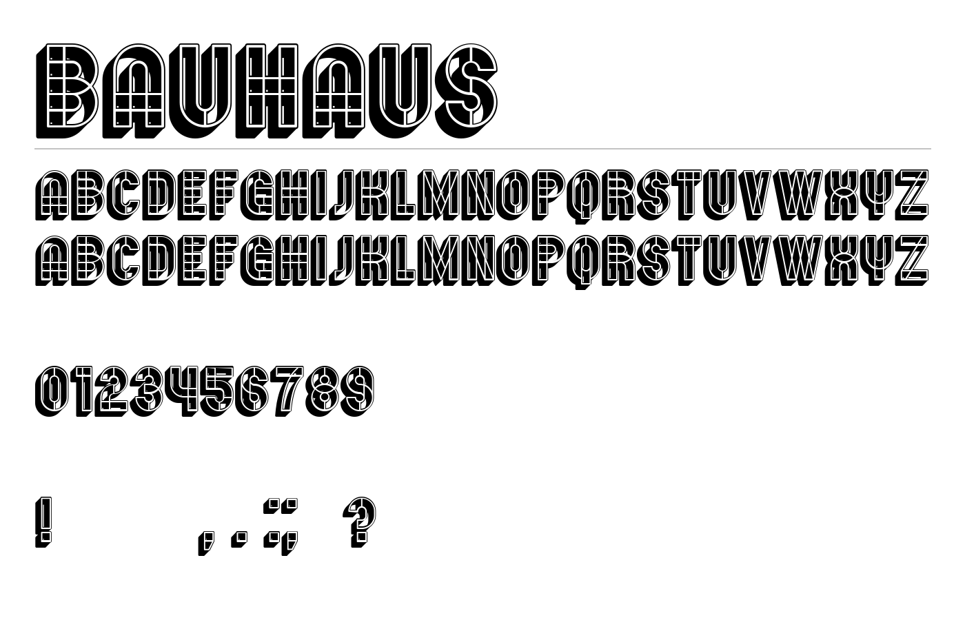 Bauhaus Font preview