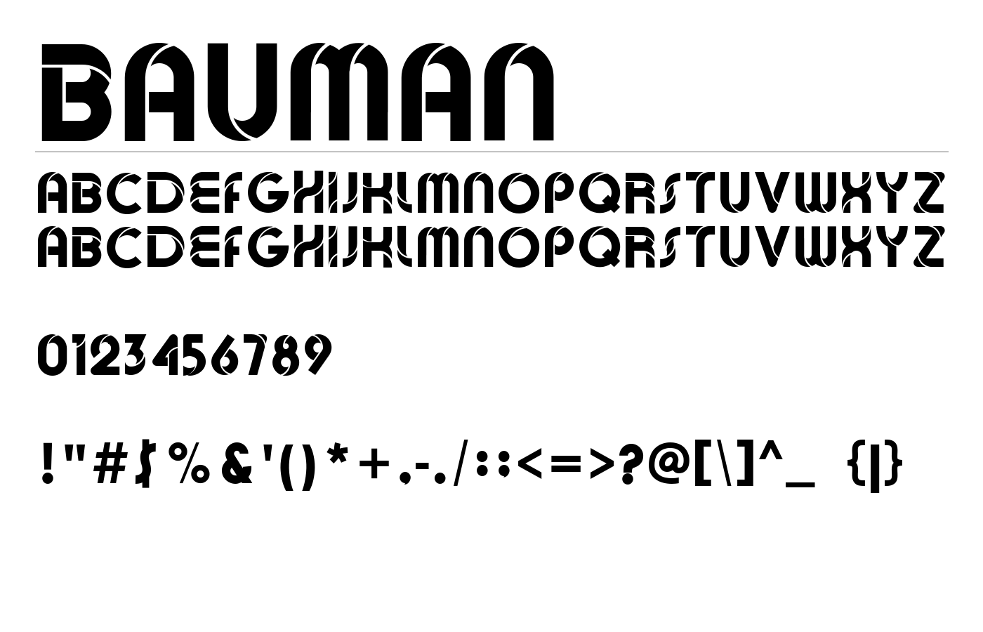 Bauman Font preview