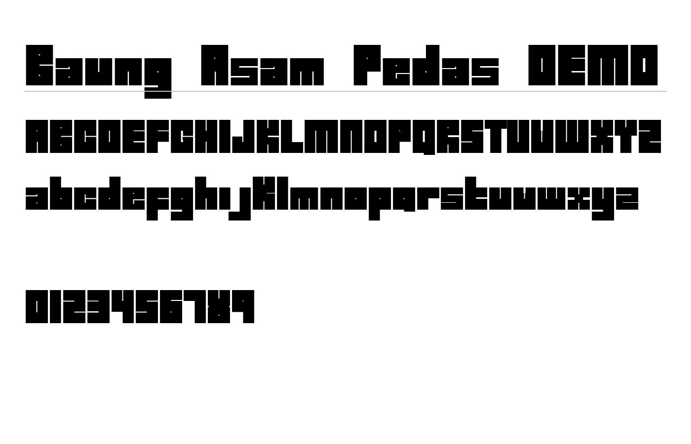 Baung Asam Pedas DEMO Font preview
