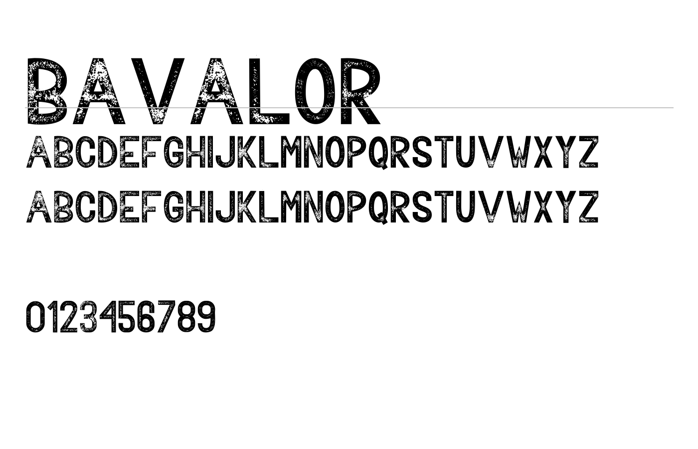 Bavalor Font preview