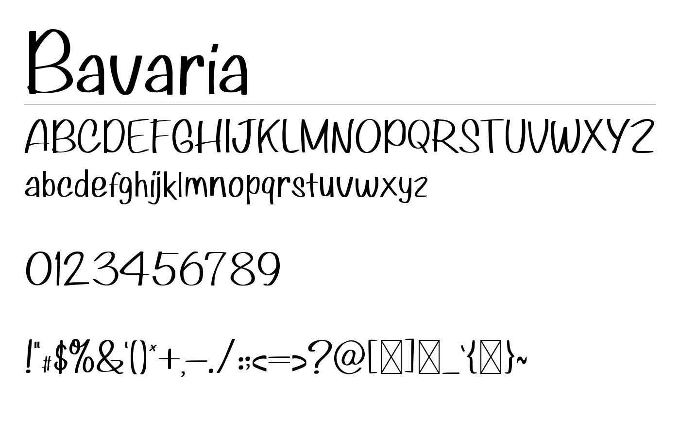 Bavaria Font preview