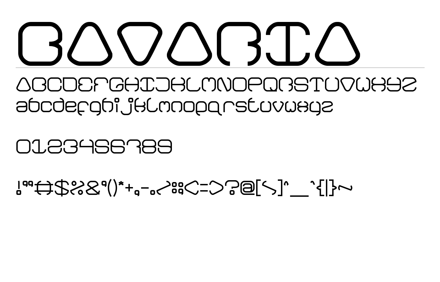 BAVARIA Font preview