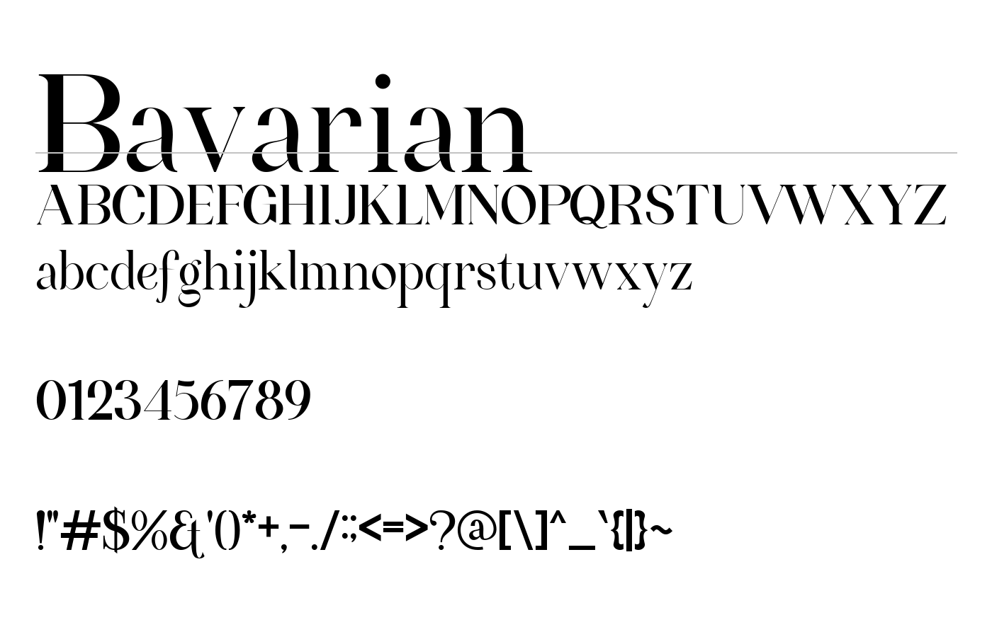 Bavarian Font preview