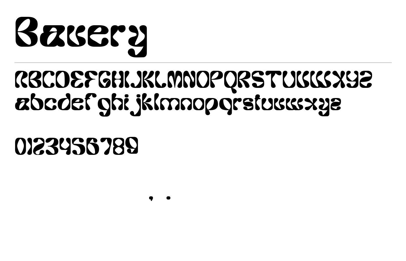 Bavery Font preview