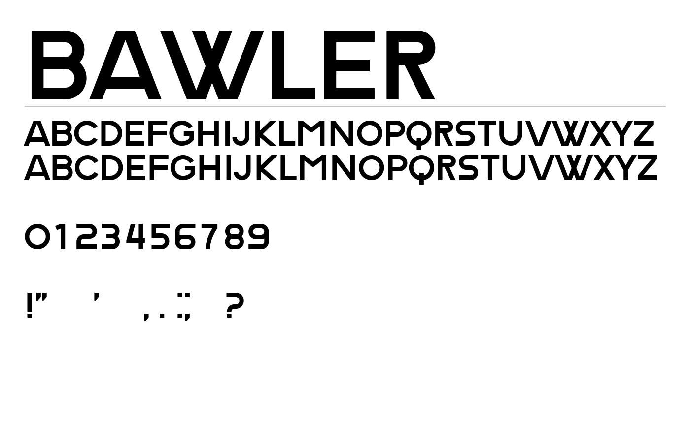 Bawler Font preview