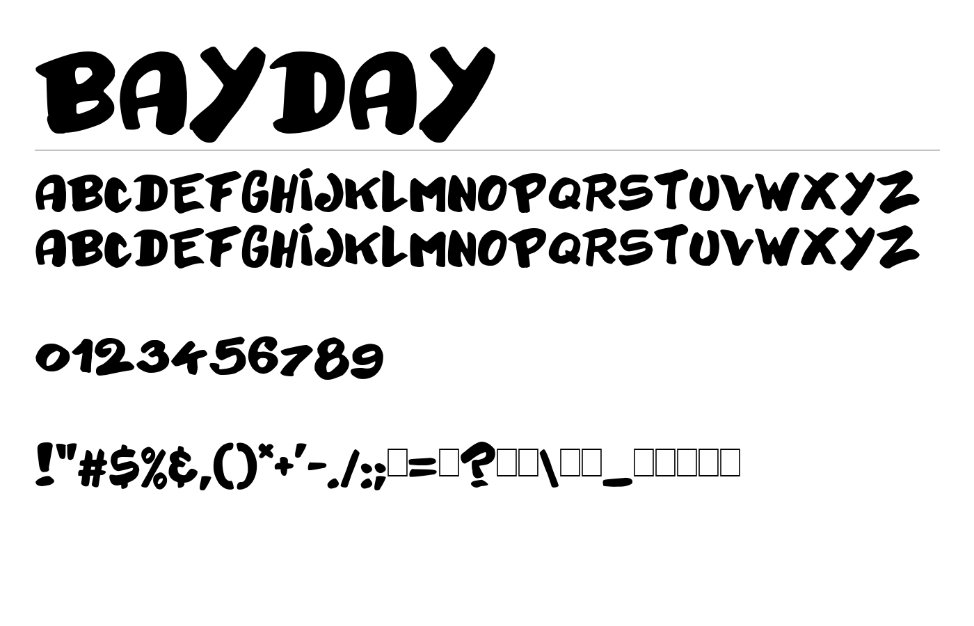 Bayday Font preview
