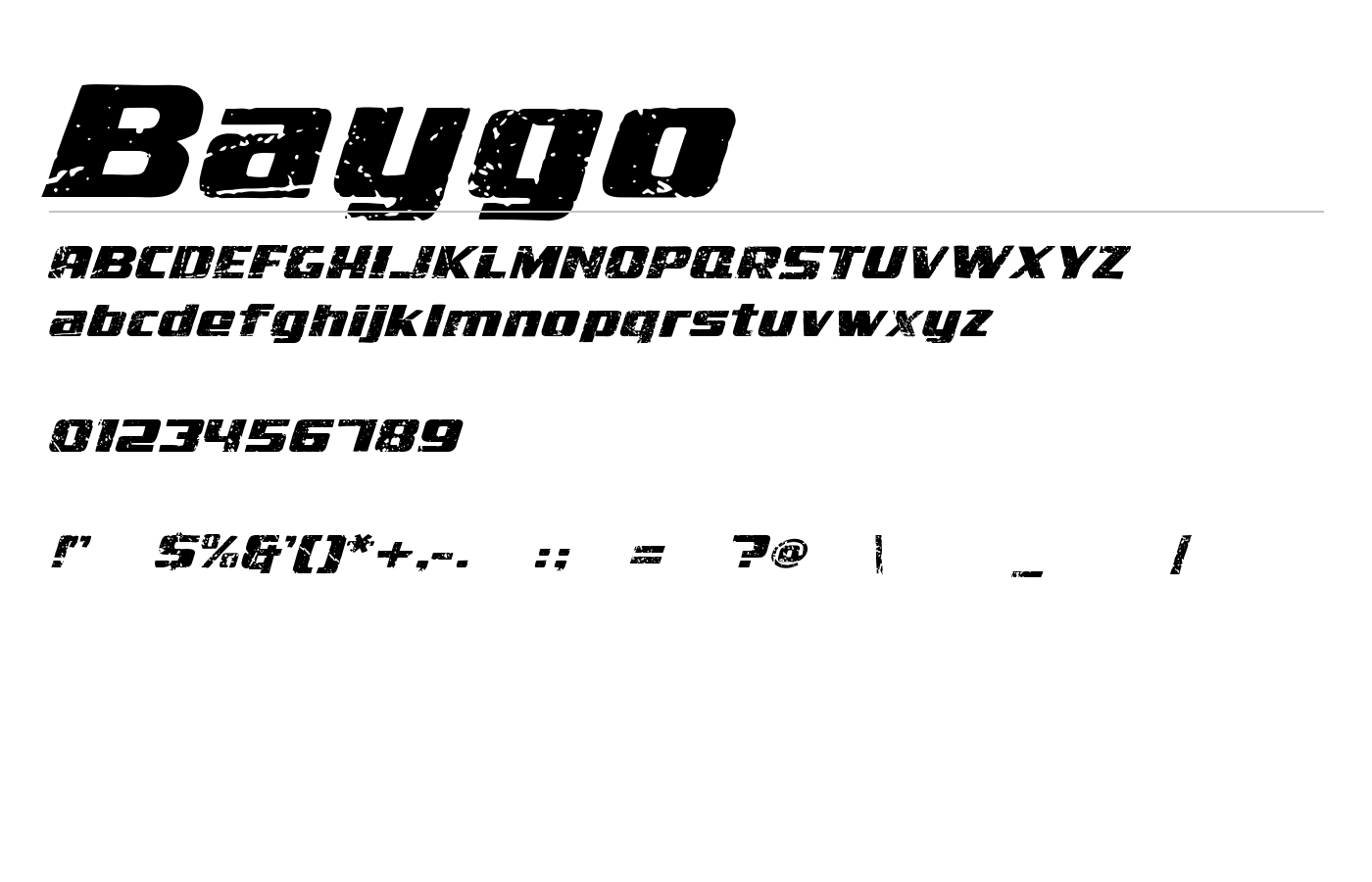 Baygo Font preview