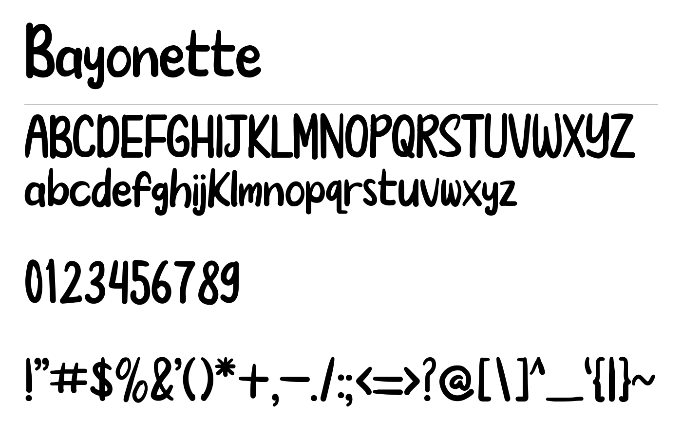 Bayonette Font preview