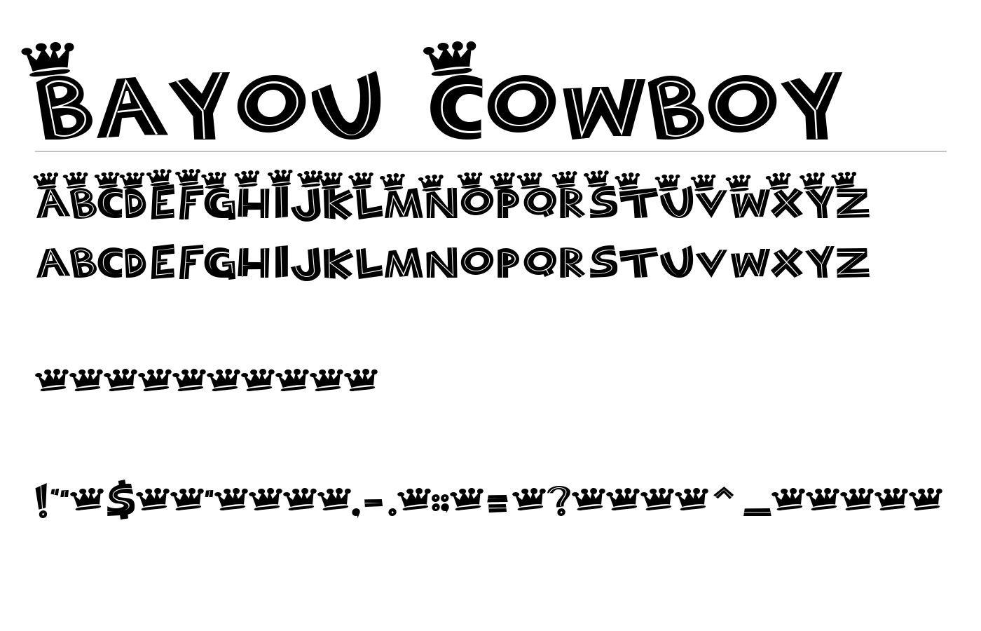 Bayou Cowboy Font preview