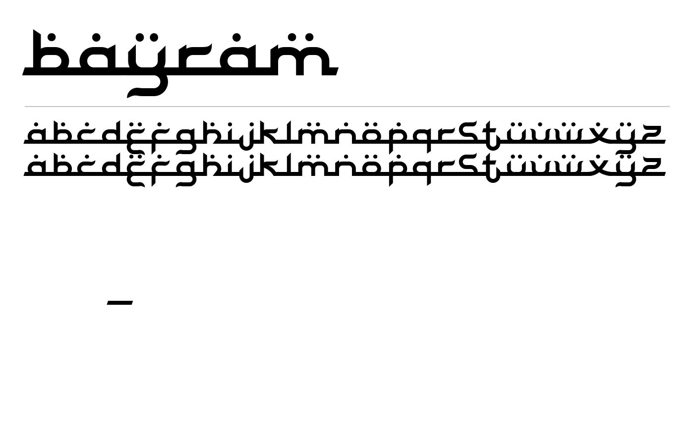 Bayram Font preview