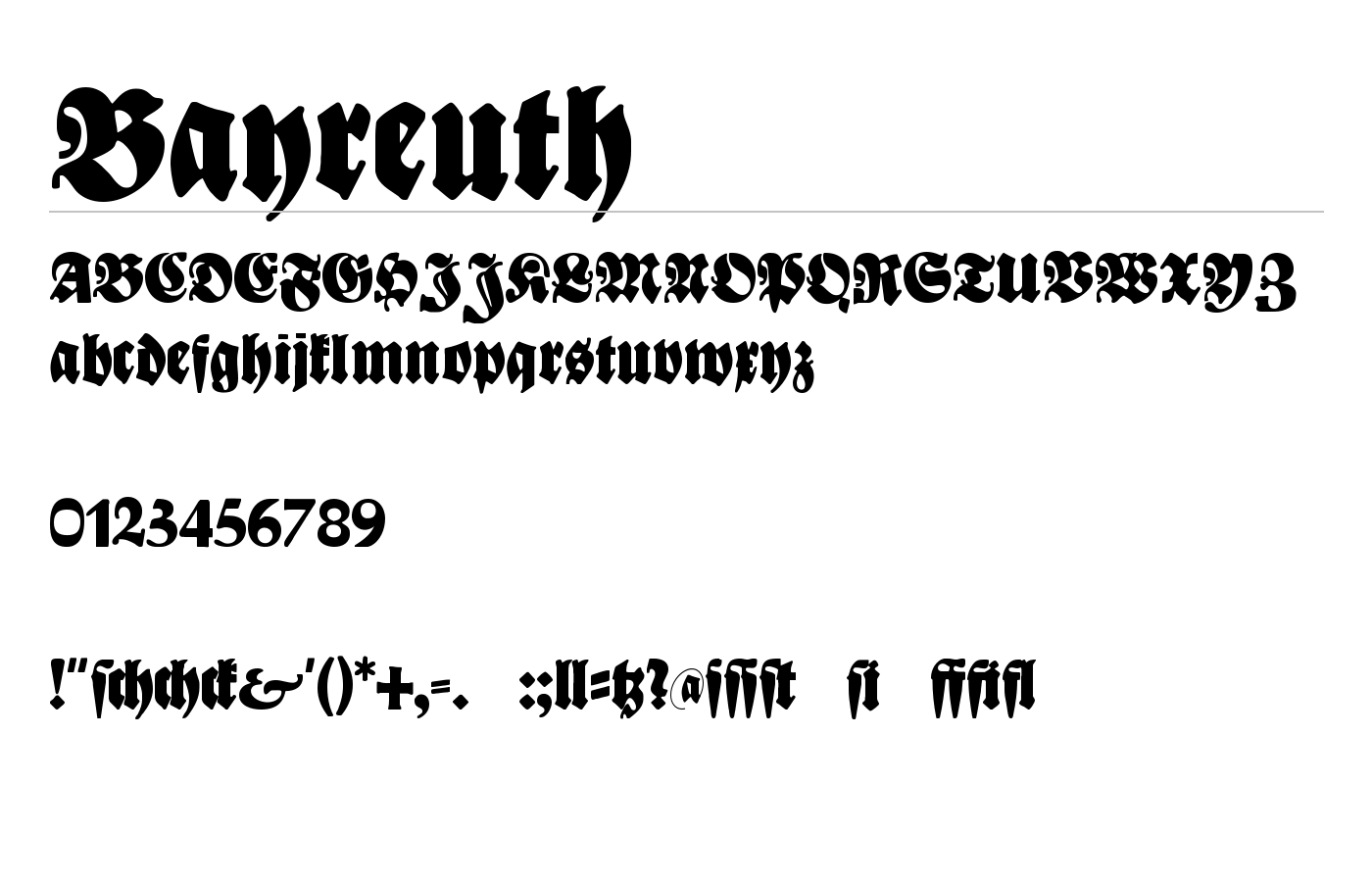 Bayreuth Font preview