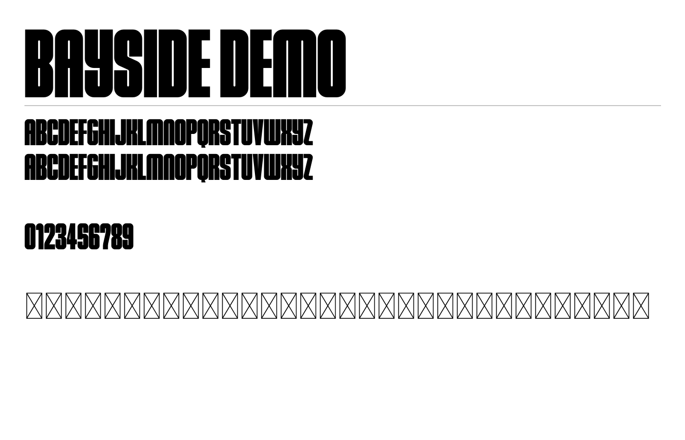 Bayside Demo Font preview