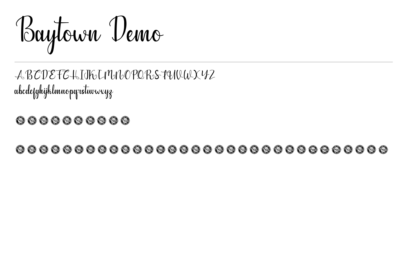 Baytown Demo Font preview
