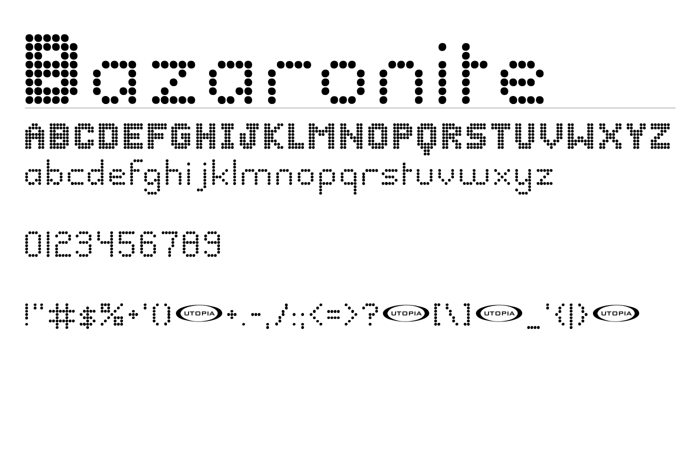 Bazaronite Font preview