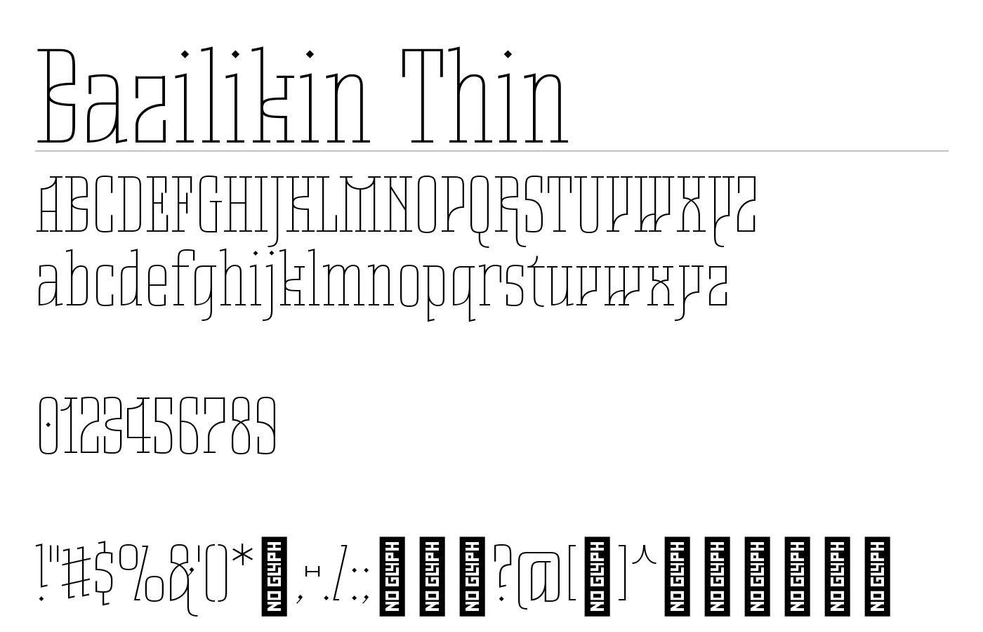 Bazilikin Font preview