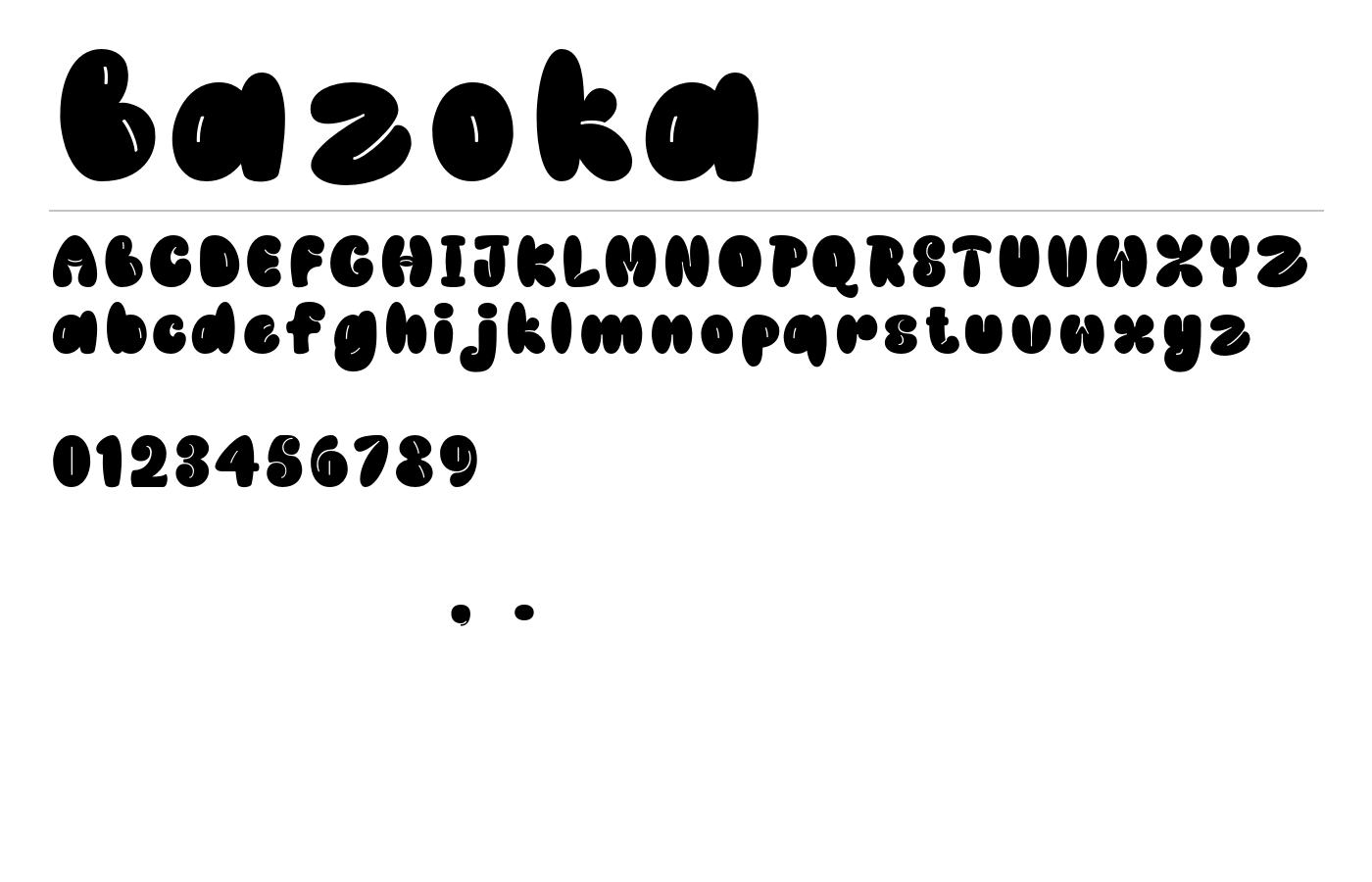 Bazoka Font preview