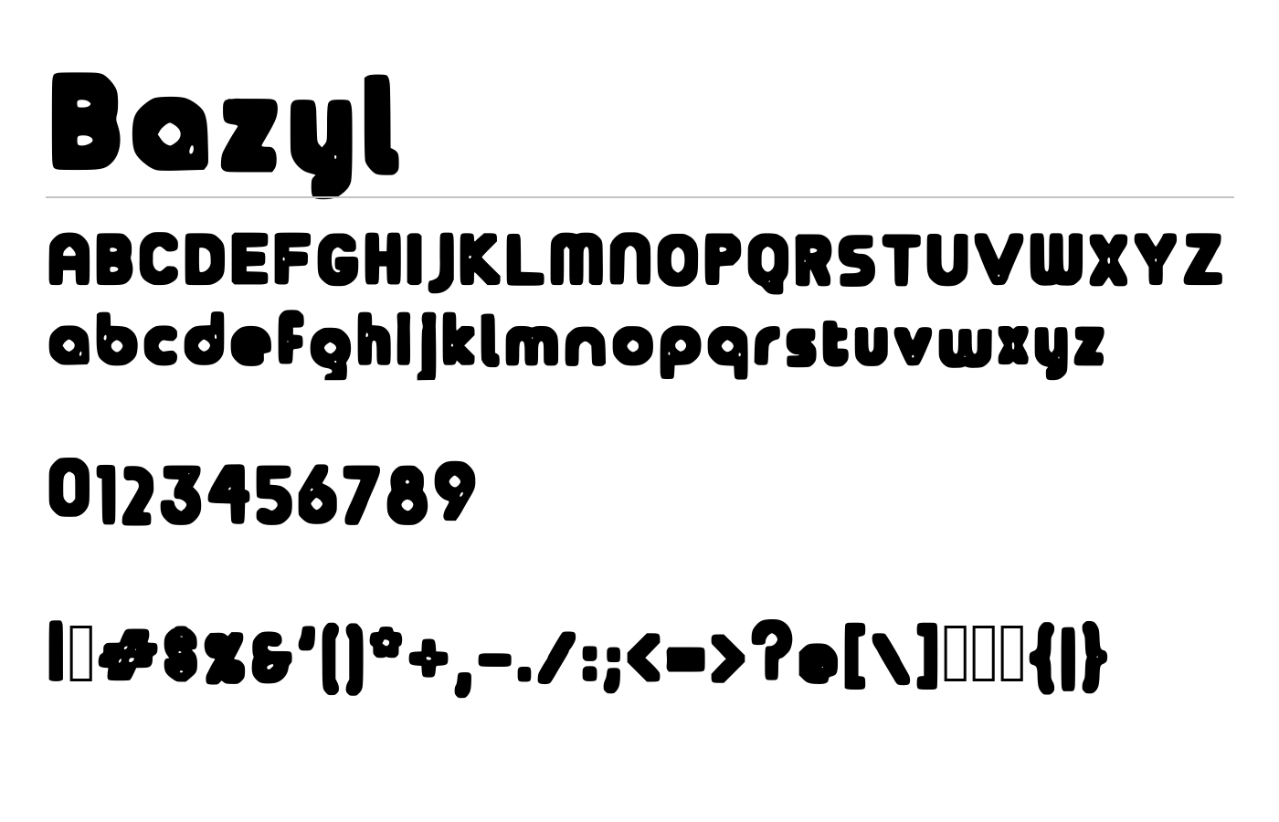 Bazyl Font preview