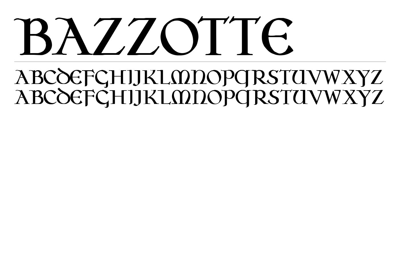 Bazzotte Font preview