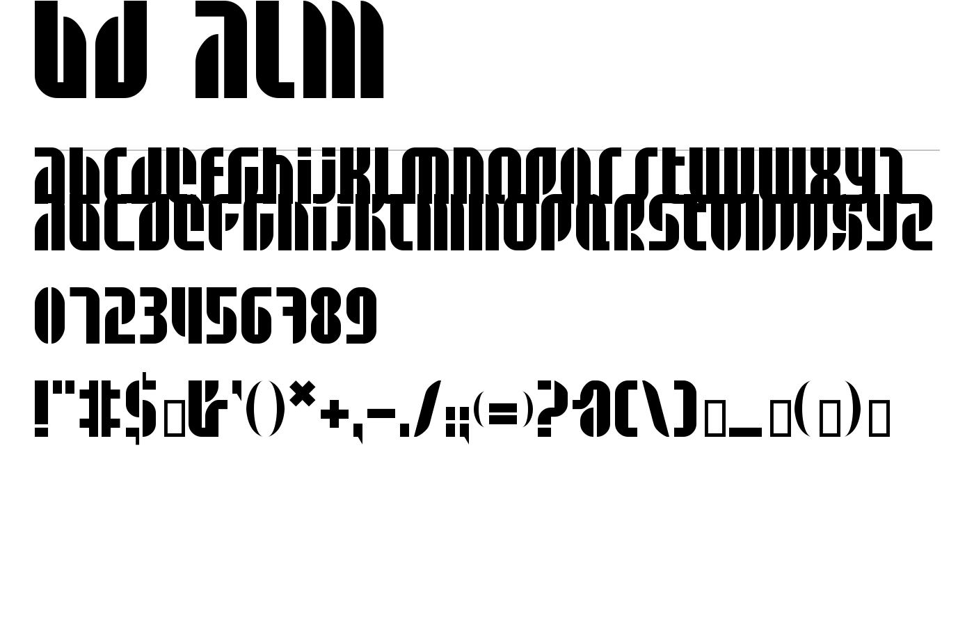 BD Alm Font preview