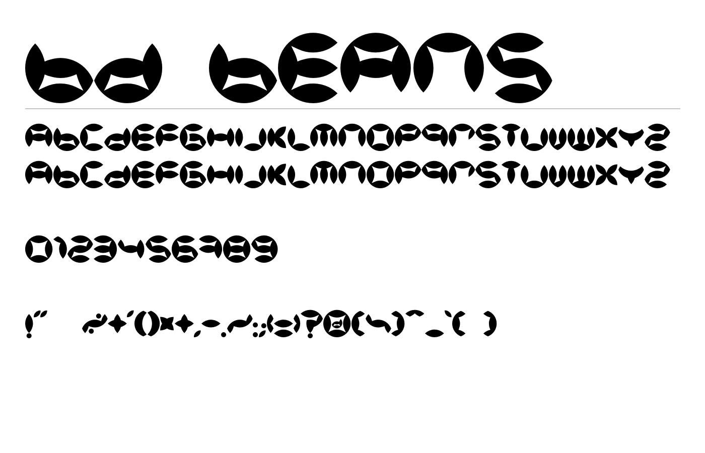 BD Beans Font preview