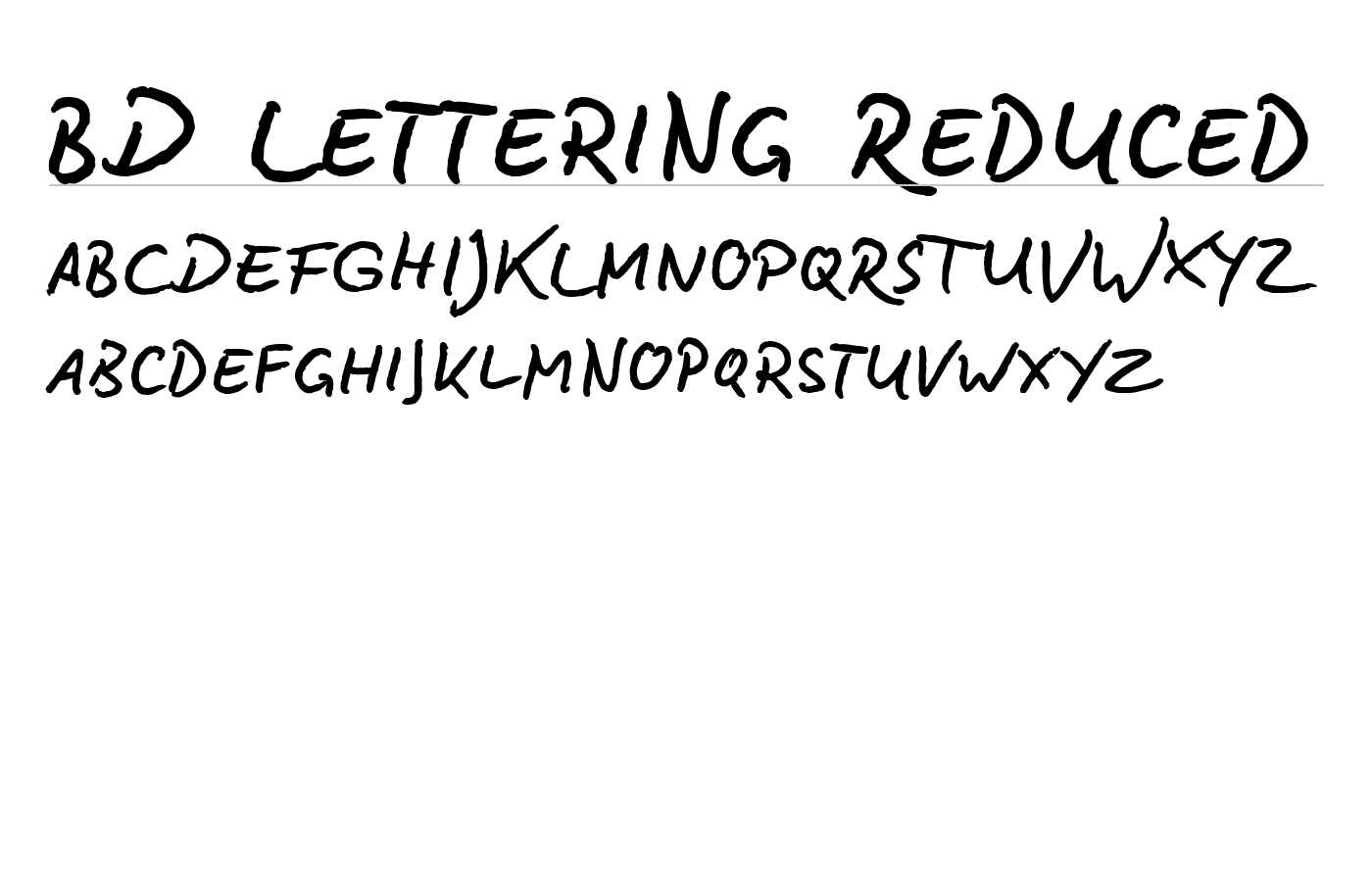 BD Lettering Font preview