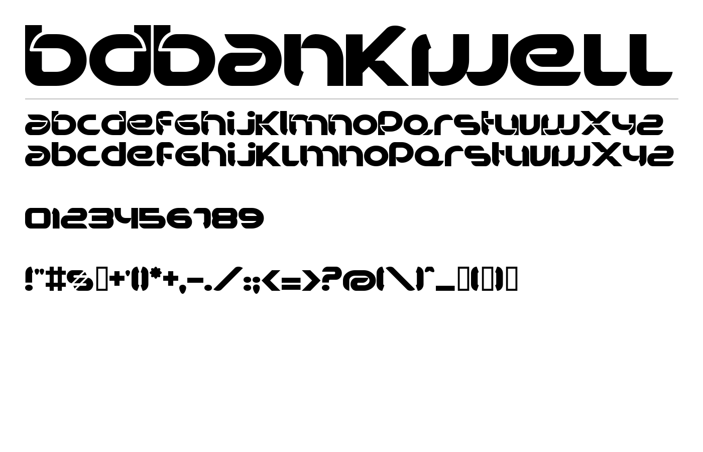 BD Bankwell Font preview
