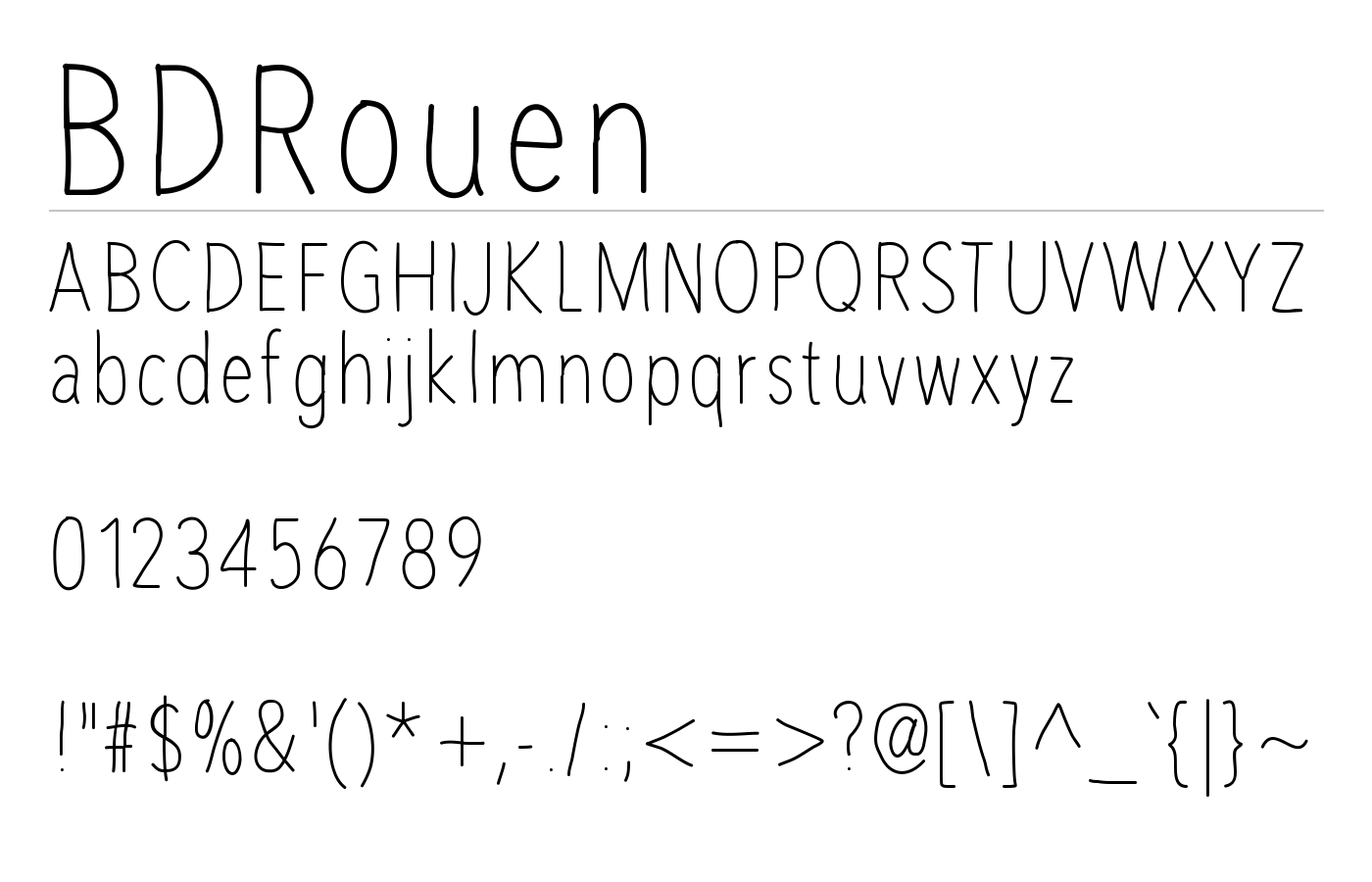BDRouen Font preview