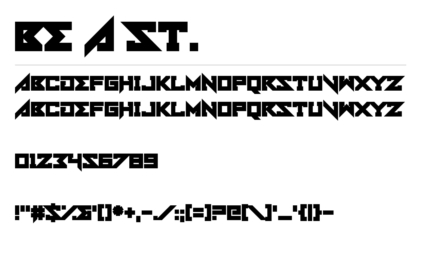 Be A St. Font preview